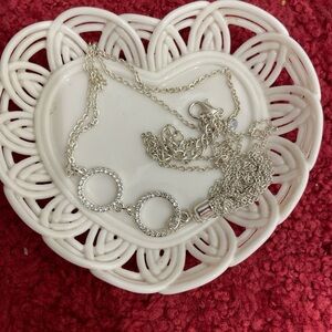 Elegant Silver Circle Pendant Necklace